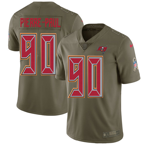 Nike Buccaneers #90 Jason Pierre-Paul Olive Men's Stitched NFL Limited Salute To Service Jersey